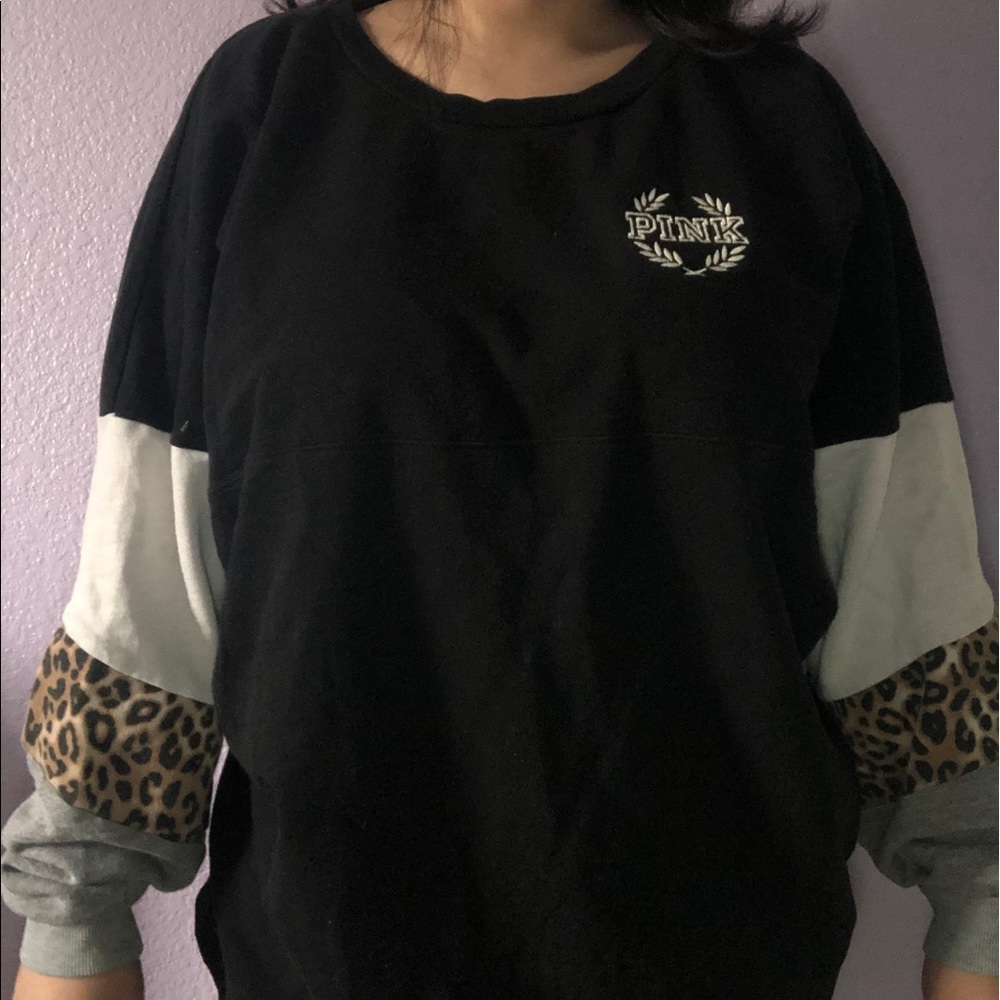 Pink Victoria Secret Black Multi Color Longsleeve